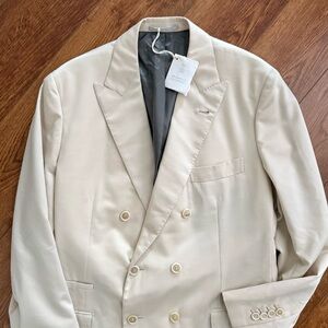 NWT Brunello Cucinelli Double Breasted Blazer - $5495 | 38